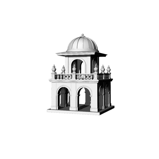 MRY-SFW LYTB311  Miniature Scene Building Model Neoclassical Double Pavilion Garden Viewing Pavilion