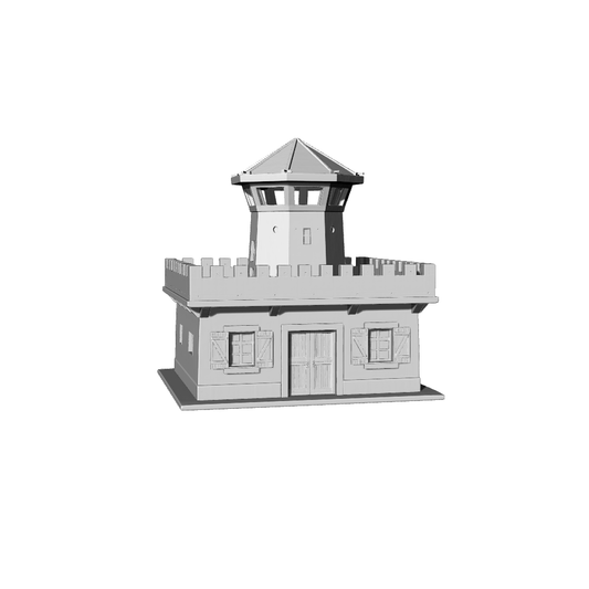 MRY-SFW LYTB314  Miniature Scene Building Model Modern Military Guard Tower Double Deck Defense Structure Watchtower