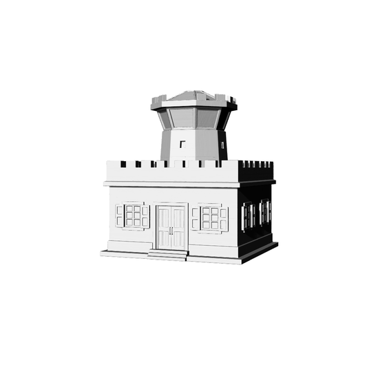MRY-SFW LYTB315  Miniature Scene Building Model Modern Military Guard Tower Military Barracks Building