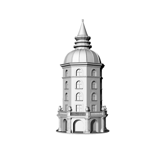 MRY-SFW LYTB322  Miniature Scene Building Model Neoclassical Octagonal Dome Tower