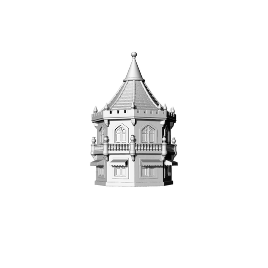 MRY-SFW LYTB323  Miniature Scene Building Model Dreamy Fairy Tale Octagonal Shop Conical Spire Fairy Tale Ornament