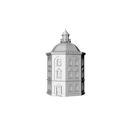 MRY-SFW LYTB325  Miniature Scene Building Model Neoclassical Octagonal Dome Tower Desktop Building