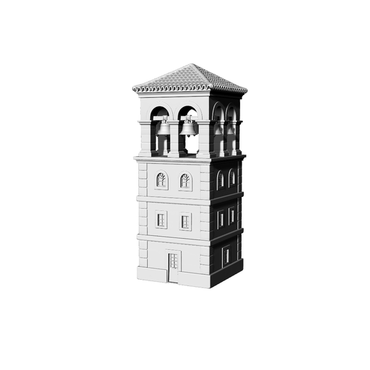 MRY-SFW LYTB329  Miniature Scene Building Model Neoclassical Bell Tower Open Arcade Bell Tower Clock Tower Building Desktop Ornament