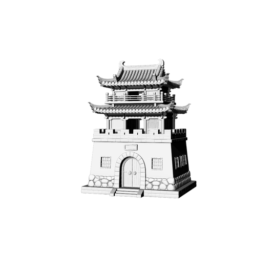 MRY-SFW LYTB330  Miniature Scene Building Model Chinese Double Eave City Gate Tower Defense Style Ancient Style City Tower