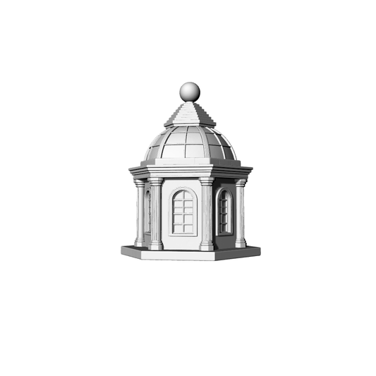 MRY-SFW LYTB334  Miniature Scene Building Model Classical Column Type Spherical Top Hexagonal Base Building Ornament