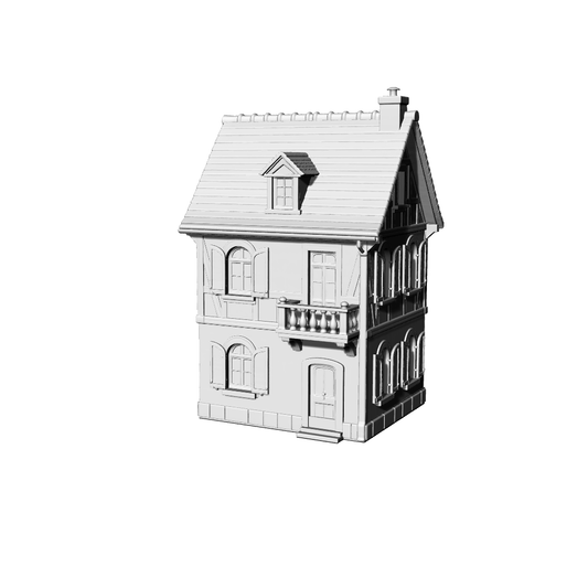 MRY-SFW LYTB341  Miniature Scene Building Model French Country Double House European Town Residential Building