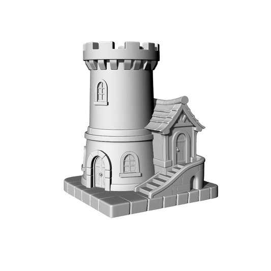 MRY-SFW LYTB342  Miniature Scene Building Model Fantasy Castle Magic Tower Fantasy Building Desktop Ornament