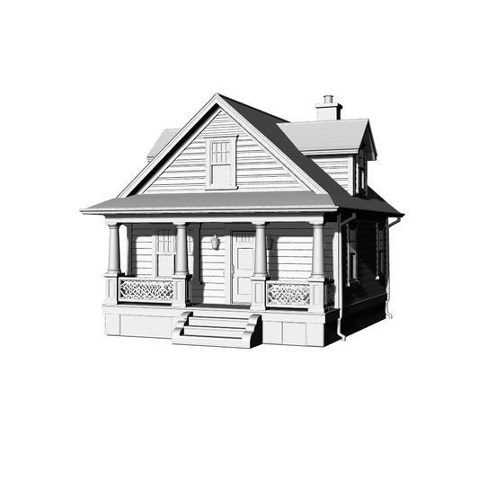 MRY-SFW LYTB350  Miniature Scene Building Model American Suburban Single Storey Residential Building