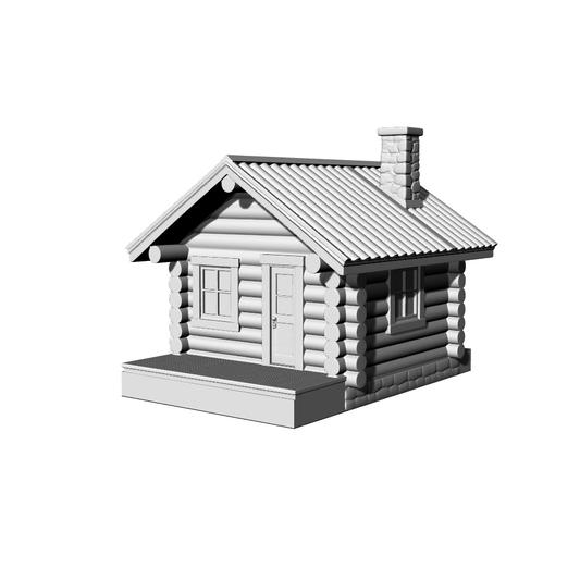 MRY-SFW LYTB351  Miniature Scene Building Model American Log Cabin Single Storey Single Building Ornament