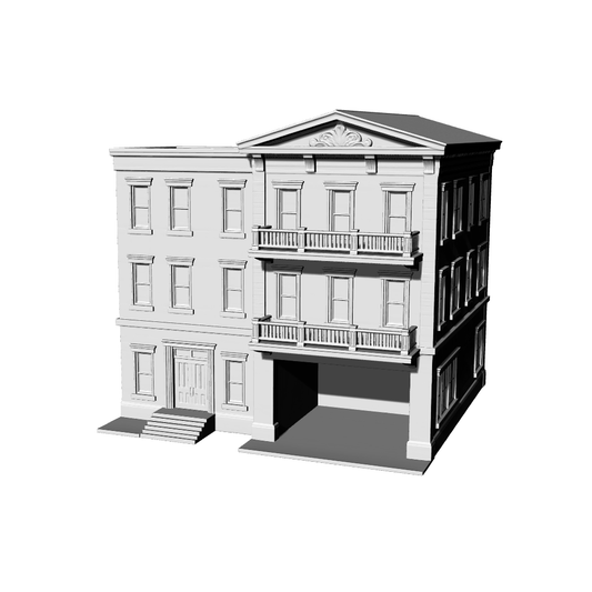 MRY-SFW LYTB353  Miniature Scene Building Model American Neoclassical Townhouse Public Building Ornament