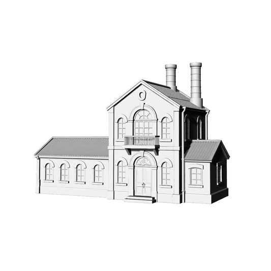 MRY-SFW LYTB355  Miniature Scene Building Model Retro Industrial Style Factory Office Building Neoclassical Building