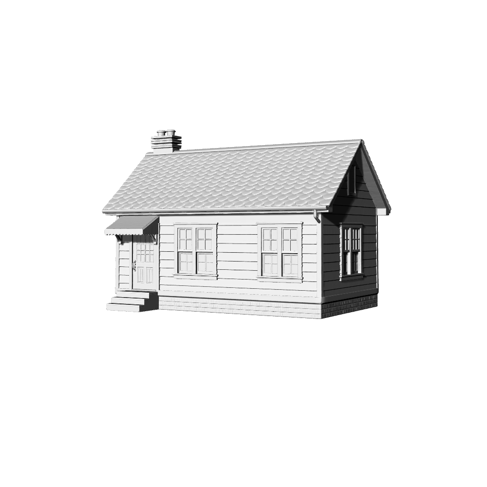 MRY-SFW LYTB360  Miniature Scene Building Model American Building Single Storey American Country Residential Building