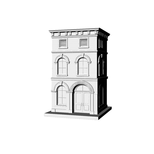 MRY-SFW LYTB369  Miniature Scene Building Model American Retro Nostalgic Building Three Storey Brick And Stone Building