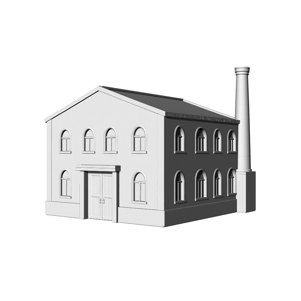MRY-SFW LYTB371  Miniature Scene Building Model Industrial Building Factory Building Two Storey Brewery
