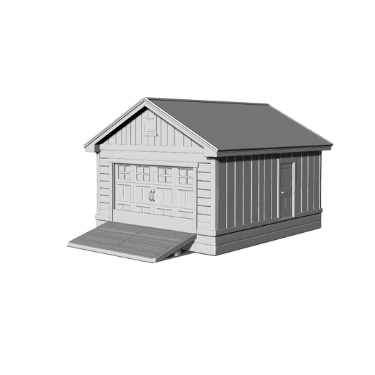 MRY-SFW LYTB374  Miniature Scene Building Model American Country Style Single Storey Garage Car Model Scene Town Miniature Landscape