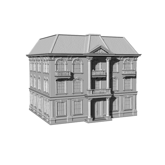 MRY-SFW LYTB376  Miniature Scene Building Model European Classical Three Storey Corner Luxury House City Miniature Street View Ornament