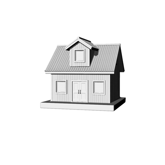 MRY-SFW LYTB377  Miniature Scene Building Model Country Cottage 3D Model Corrugated Board Facade Double Slope Roof Desktop Ornament