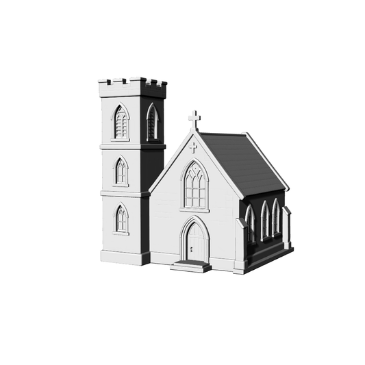 MRY-SFW LYTB385  Miniature Scene Building Model Medieval Gothic Architecture Country Church Building Ornament