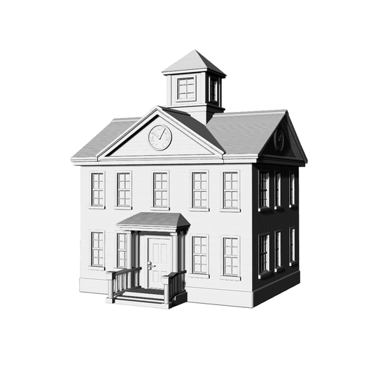 MRY-SFW LYTB386  Miniature Scene Building Model American Double Bell Tower Building City Scene Building Ornament