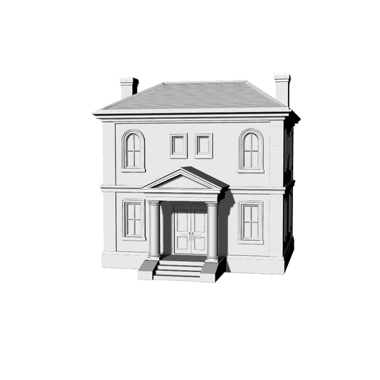 MRY-SFW LYTB389  Miniature Scene Building Model Neoclassical Double Public Building Ornament