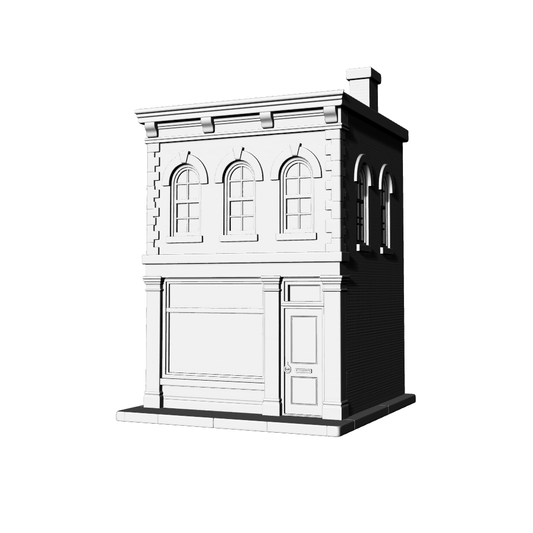 MRY-SFW LYTB394  Miniature Scene Building Model American Three Storey Brownstone Style Street Building Ornament