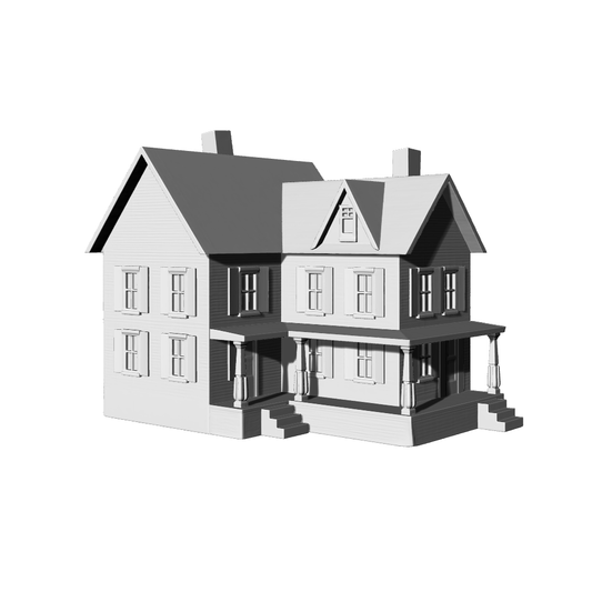 MRY-SFW LYTB395  Miniature Scene Building Model American Double Attic Country Farmhouse Building Ornament