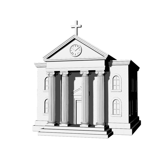 MRY-SFW LYTB398  Miniature Scene Building Model Classicism Church Building Christian Church Building Decor