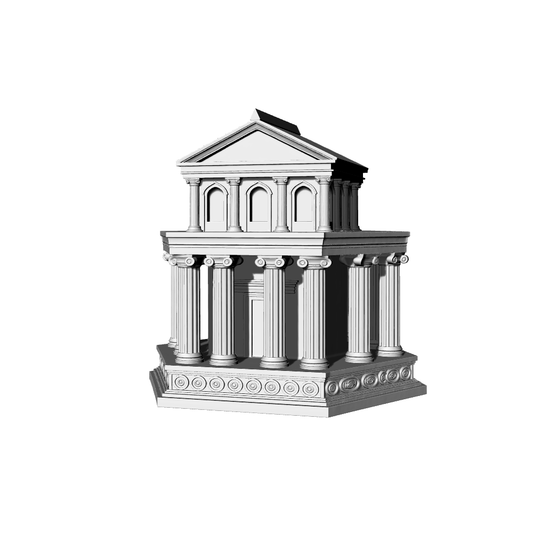 MRY-SFW LYTB403  Miniature Scene Building Model Temple Building Classicism Temple Building Model Decor