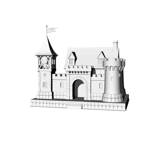 MRY-SFW LYTB405  Miniature Scene Building Model Medieval Manor Fortress Complex Building Model Decor