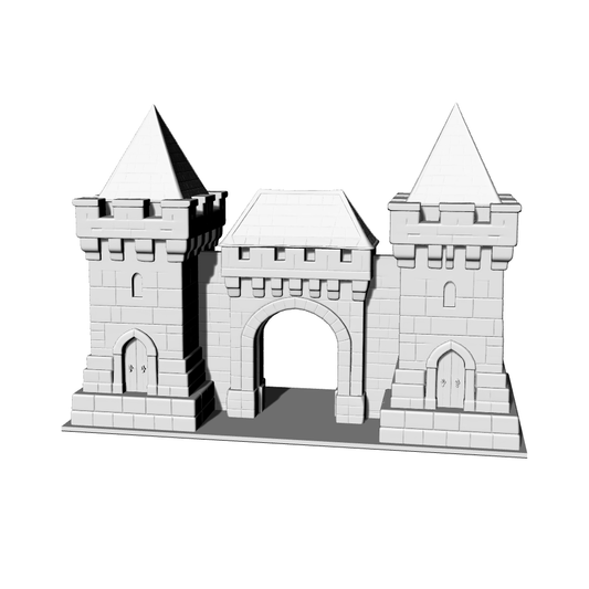 MRY-SFW LYTB406  Miniature Scene Building Model Medieval Castle Gate Building