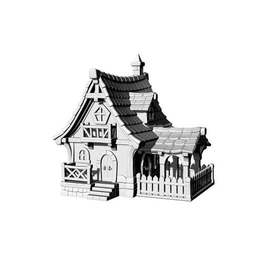 MRY-SFW LYTB408  Miniature Scene Building Model Medieval Fantasy Country Cottage Building Decor