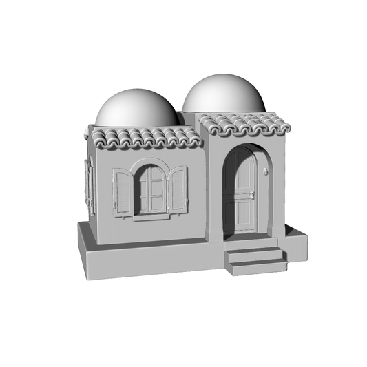 MRY-SFW LYTB416  Miniature Scene Building Model Mediterranean Style Santorini Style Double Dome Single Building