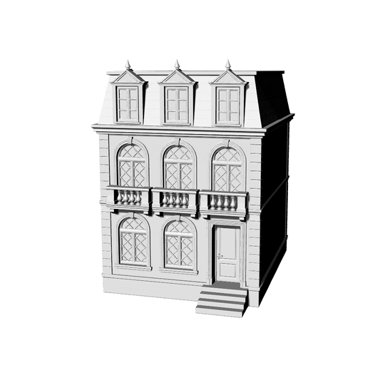 MRY-SFW LYTB417  Miniature Scene Building Model French Eclecticism Corner Apartment Building