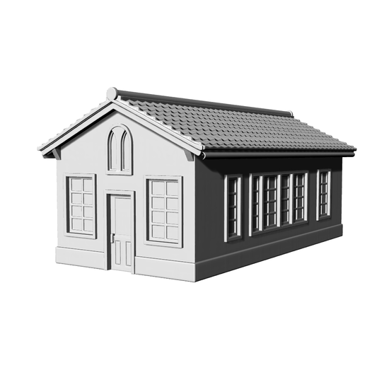 MRY-SFW LYTB423  Miniature Scene Building Model Japanese Style And Western Eclectic Style Single Story Building