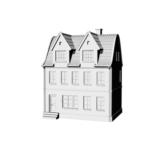 MRY-SFW LYTB424  Miniature Scene Building Model Dutch Nordic Style Three Story Townhouse Single Residence Building Decor