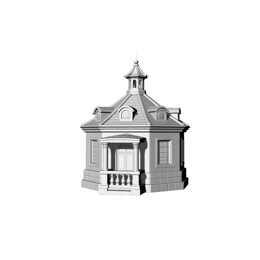 MRY-SFW LYTB426  Miniature Scene Building Model Central European Style Octagonal Building Decor