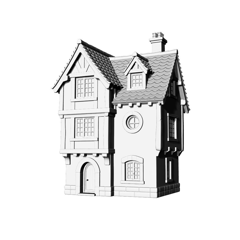 MRY-SFW LYTB428  Miniature Scene Building Model Fairy Tale Tudor Style Single Cottage Building Model Decor