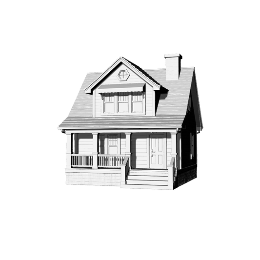 MRY-SFW LYTB432  Miniature Scene Building Model Modern American Craftsman Style Two Story Single Building