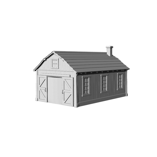 MRY-SFW LYTB433A  Miniature Scene Building Model Colonial Revival American Agricultural Building Wooden Barn