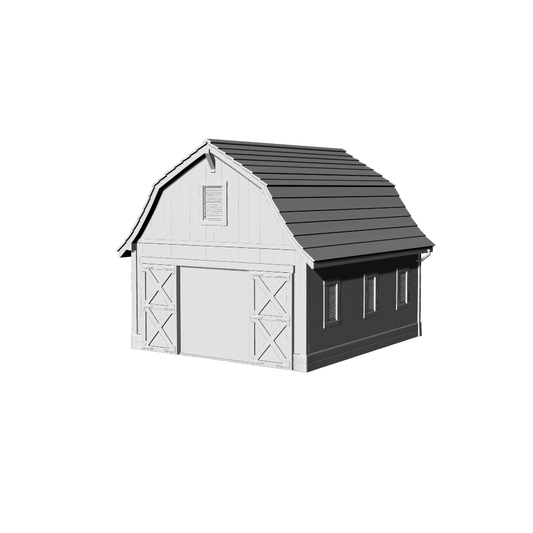 MRY-SFW LYTB433B  Miniature Scene Building Model Colonial Revival American Agricultural Building Wooden Barn
