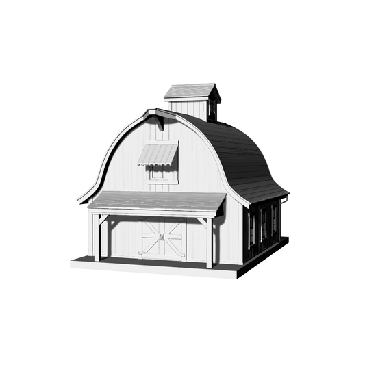MRY-SFW LYTB433D  Miniature Scene Building Model Colonial Revival American Agricultural Building Wooden Barn