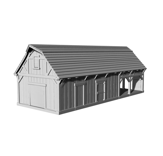 MRY-SFW LYTB433E  Miniature Scene Building Model Colonial Revival American Agricultural Building Wooden Barn