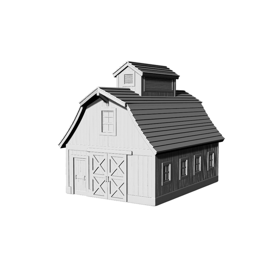 MRY-SFW LYTB433F  Miniature Scene Building Model Colonial Revival American Agricultural Building Wooden Barn