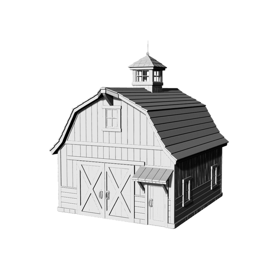 MRY-SFW LYTB433H  Miniature Scene Building Model Colonial Revival American Agricultural Building Wooden Barn
