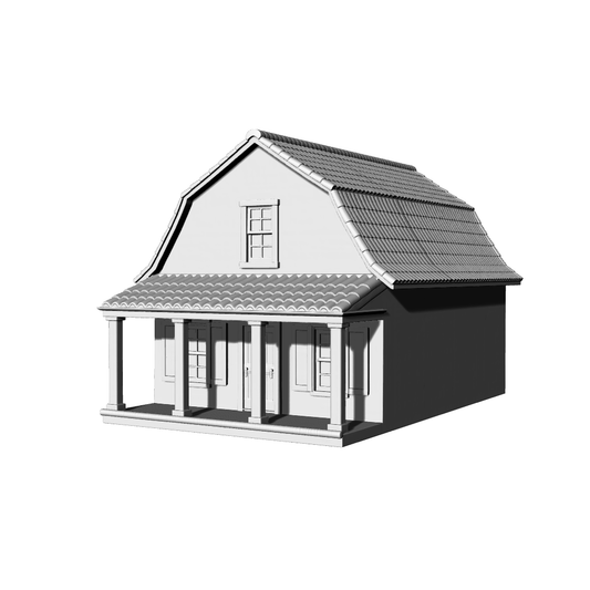 MRY-SFW LYTB433I  Miniature Scene Building Model Colonial Revival American Agricultural Building Wooden Barn