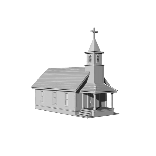 MRY-SFW LYTB434E  Miniature Scene Building Model Colonial Revival American Single Building Church