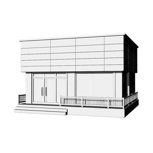 MRY-SFW LYTB435A  Miniature Scene Building Model Modern Japanese Minimalist Single Bank