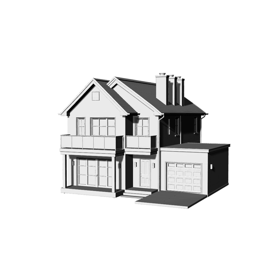 MRY-SFW LYTB438B  Miniature Scene Building Model Modern American City Villa