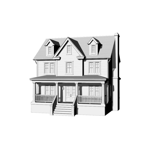 MRY-SFW LYTB440B  Miniature Scene Building Model Colonial Revival American Country Villa