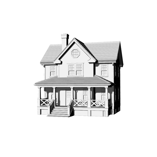 MRY-SFW LYTB440E  Miniature Scene Building Model Colonial Revival American Country Villa
